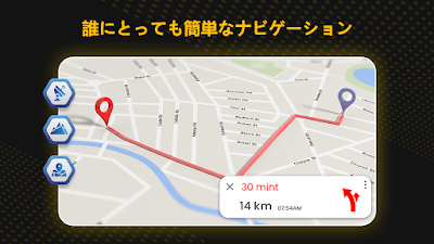 GPSマップナビゲーション方向
