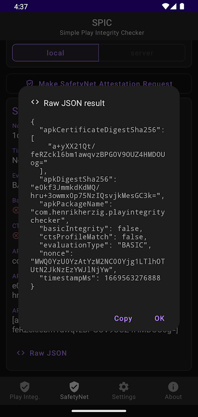 SPIC - Play Integrity Checker