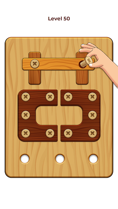 ネジパズル: Wood Nuts & Bolts Screw