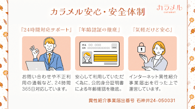 近所で匿名の出会い･友達作り 出会系マッチングアプリカラメル