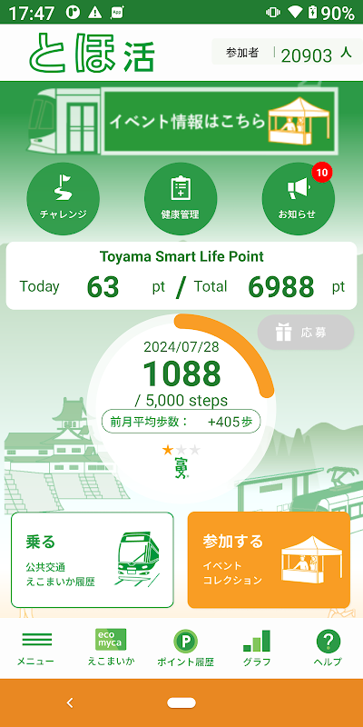 とほ活　富山で歩く生活　SmartLifeSmartWalk